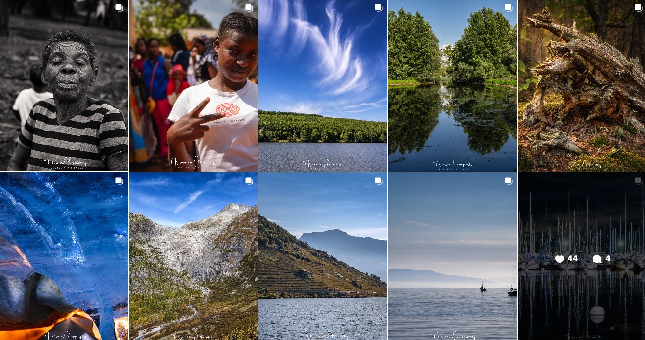 Aperçu du compte Instagram #MessnerPhotography : portraits, paysages de lacs et de montagnes, nature